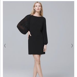 Black velvet bell sleeved dress. Size 2. Runs big